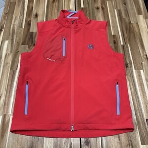 Zero Restriction Z700 Vest Mens L Red Lightweight Full Zip Golf Performance